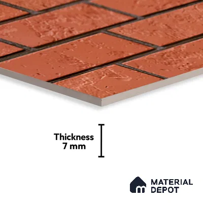 Brick Wall Tile TL 05775 Mystic Red 450x300 mm Glossy Finish Ceramic Tile - 7 mm