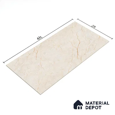 Marble Floor & Wall Tile TL 05622 B Ivory Mantana 4 ft x 2 ft Matte Finish Vitrified Tile - 9 mm