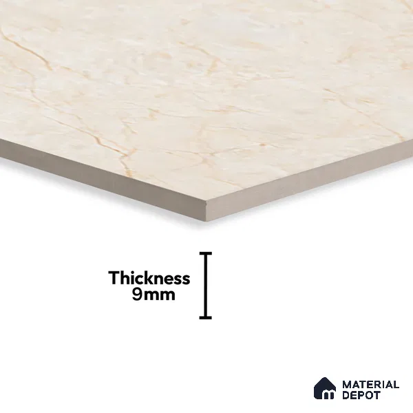 Marble Floor & Wall Tile TL 05622 B Ivory Mantana 4 ft x 2 ft Matte Finish Vitrified Tile - 9 mm