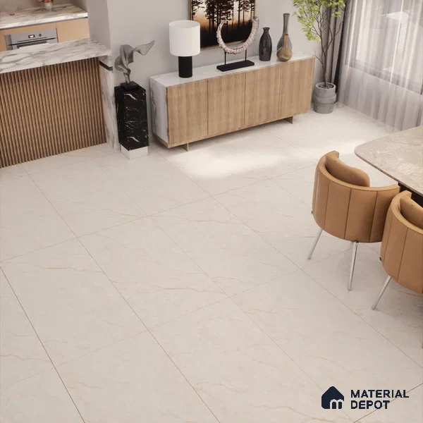 Marble Floor & Wall Tile TL 05622 B Ivory Mantana 4 ft x 2 ft Matte Finish Vitrified Tile - 9 mm