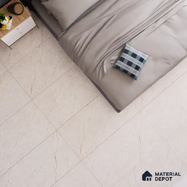 Marble Floor & Wall Tile TL 05622 B Ivory Mantana 4 ft x 2 ft Matte Finish Vitrified Tile - 9 mm