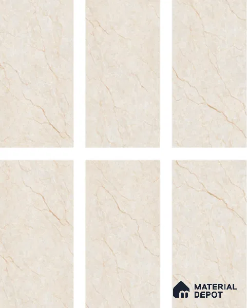 Marble Floor & Wall Tile TL 05622 B Ivory Mantana 4 ft x 2 ft Matte Finish Vitrified Tile - 9 mm