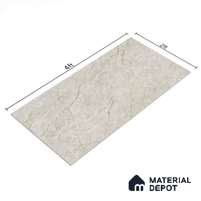 Marble Floor & Wall Tile TL 05622 Natural Mantana 4 ft x 2 ft Matte Finish Vitrified Tile - 9 mm
