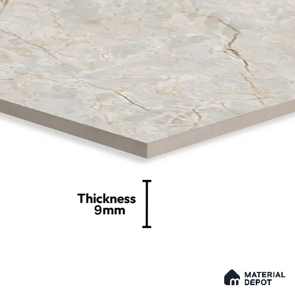 Marble Floor & Wall Tile TL 05622 Natural Mantana 4 ft x 2 ft Matte Finish Vitrified Tile - 9 mm