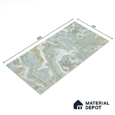 Marble Floor & Wall Tile TL 05571 Natural Strom 4 ft x 2 ft Glossy Finish Vitrified Tile - 9 mm (Random 5)