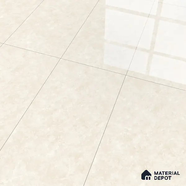 Natural Wall & Floor Tile TL 05336 B Aurelio Magnesite Cream 4 ft x 2 ft Vitrified High Gloss Finish - 9 mm | Suitable for Living Room, Bedroom, Feature / Accent Walls & Highlighter Wall