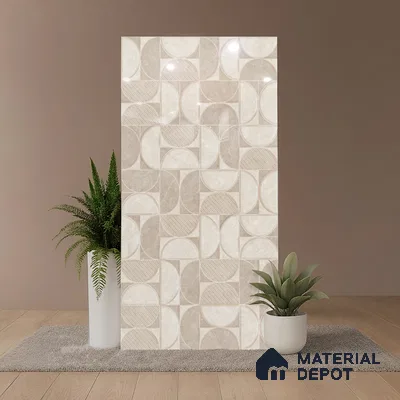 Highlighter Wall Tile TL 05336 D Aurelio Magnesite Decor 4 ft x 2 ft Vitrified High Gloss Finish - 9 mm | Suitable For Bathroom, Accent/Feature Wall, Dining Area