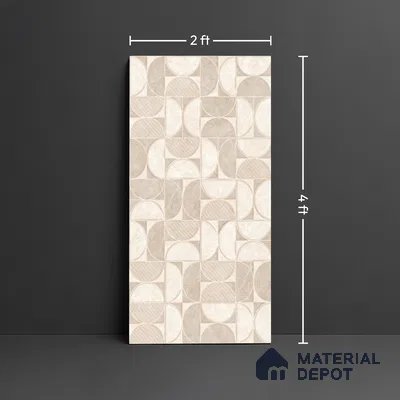 Highlighter Wall Tile TL 05336 D Aurelio Magnesite Decor 4 ft x 2 ft Vitrified High Gloss Finish - 9 mm | Suitable For Bathroom, Accent/Feature Wall, Dining Area