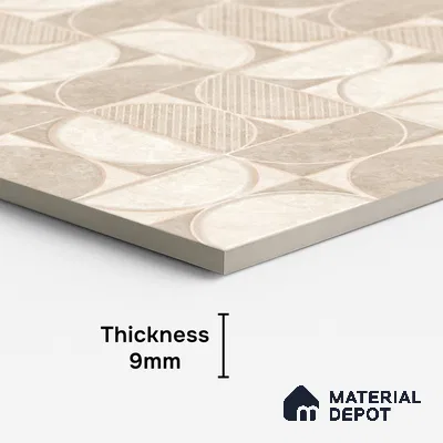 Highlighter Wall Tile TL 05336 D Aurelio Magnesite Decor 4 ft x 2 ft Vitrified High Gloss Finish - 9 mm | Suitable For Bathroom, Accent/Feature Wall, Dining Area