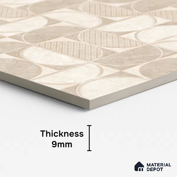 Highlighter Wall Tile TL 05336 D Aurelio Magnesite Decor 4 ft x 2 ft Vitrified High Gloss Finish - 9 mm | Suitable For Bathroom, Accent/Feature Wall, Dining Area