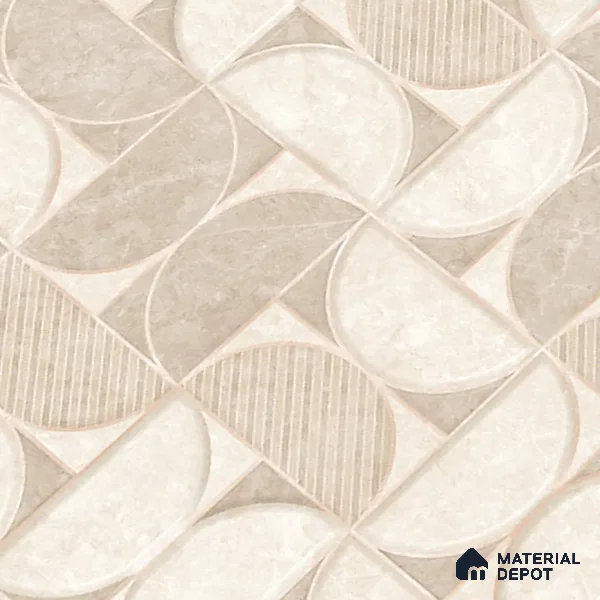 Highlighter Wall Tile TL 05336 D Aurelio Magnesite Decor 4 ft x 2 ft Vitrified High Gloss Finish - 9 mm | Suitable For Bathroom, Accent/Feature Wall, Dining Area