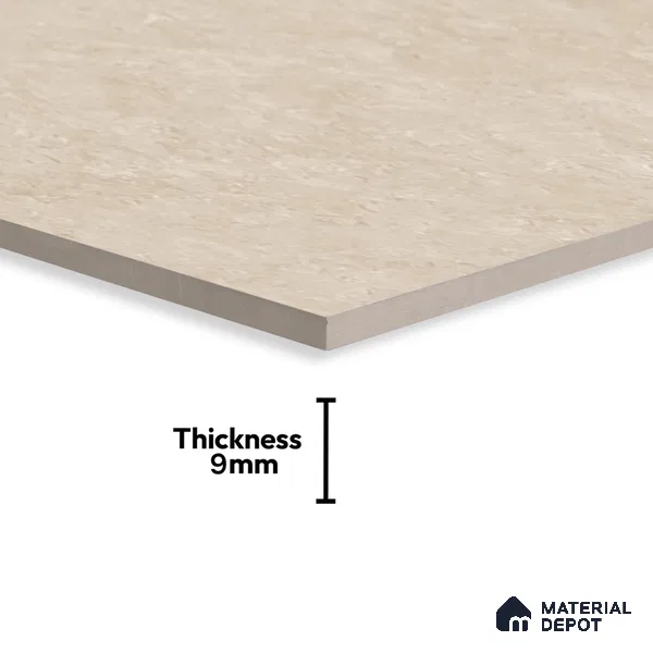Natural Wall & Floor Tile TL 05336 E Aurelio Magnesite Opal 4 ft x 2 ft Vitrified High Gloss Finish - 9 mm | Suitable for Living Room, Bedroom, Feature / Accent Walls & Highlighter Wall (Sample)