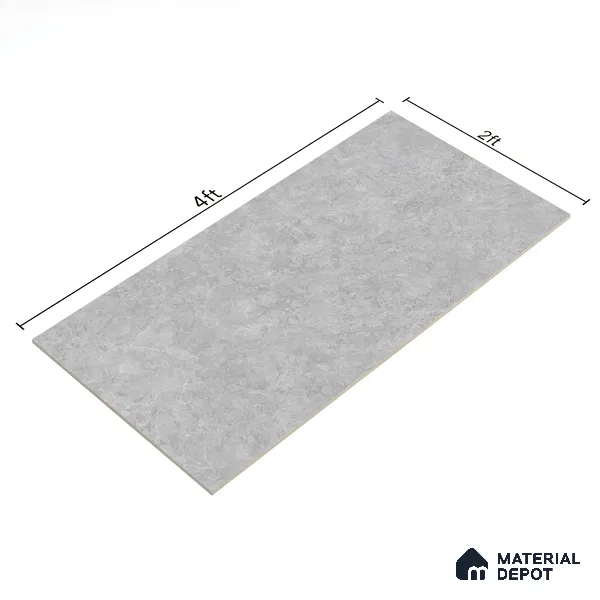 Natural Wall & Floor Tile TL 05336 G Aurelio Magnesite Grafitti 4 ft x 2 ft Vitrified High Gloss Finish - 9 mm | Suitable for Living Room, Bedroom, Feature / Accent Walls & Highlighter Wall (Sample)