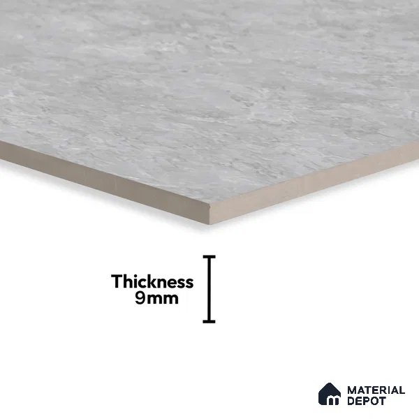 Natural Wall & Floor Tile TL 05336 G Aurelio Magnesite Grafitti 4 ft x 2 ft Vitrified High Gloss Finish - 9 mm | Suitable for Living Room, Bedroom, Feature / Accent Walls & Highlighter Wall (Sample)
