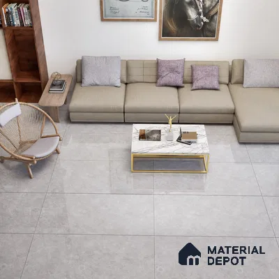 Natural Wall & Floor Tile TL 05336 G Aurelio Magnesite Grafitti 4 ft x 2 ft Vitrified High Gloss Finish - 9 mm | Suitable for Living Room, Bedroom, Feature / Accent Walls & Highlighter Wall (Sample)