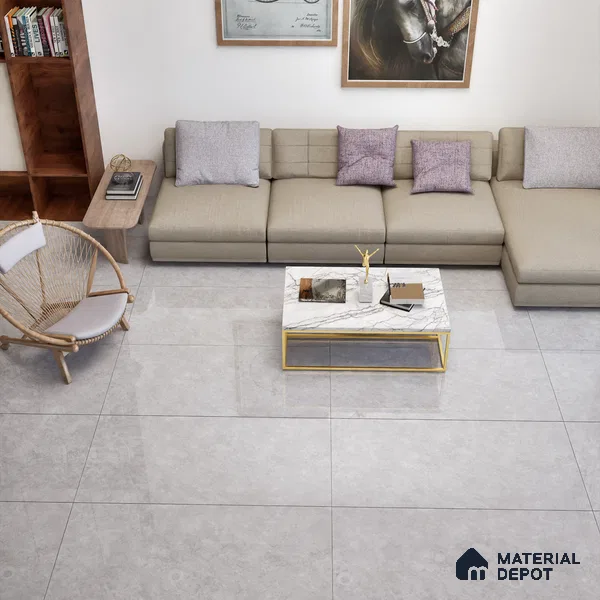 Natural Wall & Floor Tile TL 05336 G Aurelio Magnesite Grafitti 4 ft x 2 ft Vitrified High Gloss Finish - 9 mm | Suitable for Living Room, Bedroom, Feature / Accent Walls & Highlighter Wall (Sample)