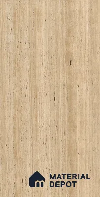 Natural Wall & Floor Tile TL 05337 B Aurelio Travertine Brown 4 ft x 2 ft Vitrified High Gloss Finish - 9 mm | Suitable for Living Room, Bedroom, Feature / Accent Walls & Highlighter Wall