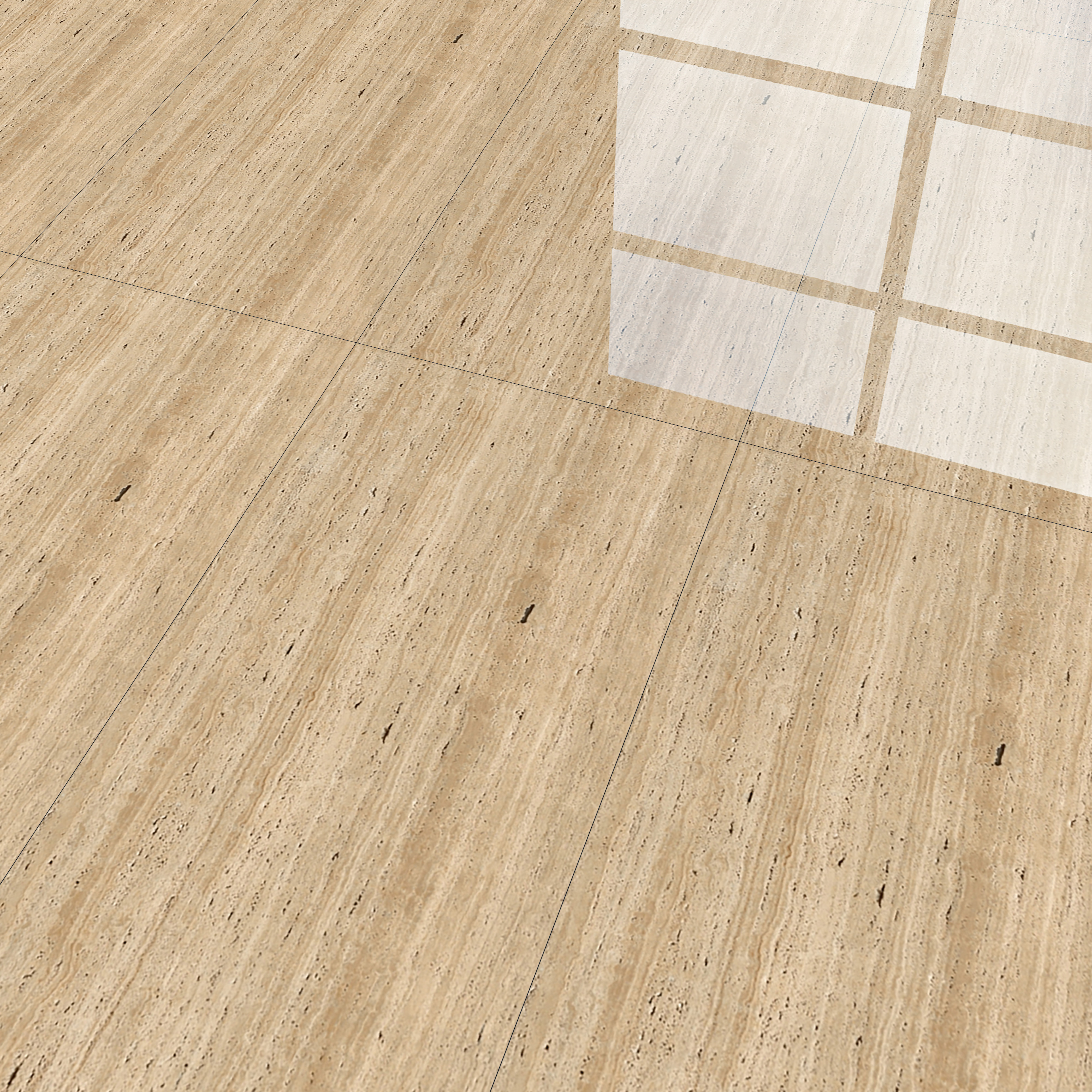 Natural Wall & Floor Tile TL 05337 B Aurelio Travertine Brown 4 ft x 2 ft Vitrified High Gloss Finish - 9 mm | Suitable for Living Room, Bedroom, Feature / Accent Walls & Highlighter Wall