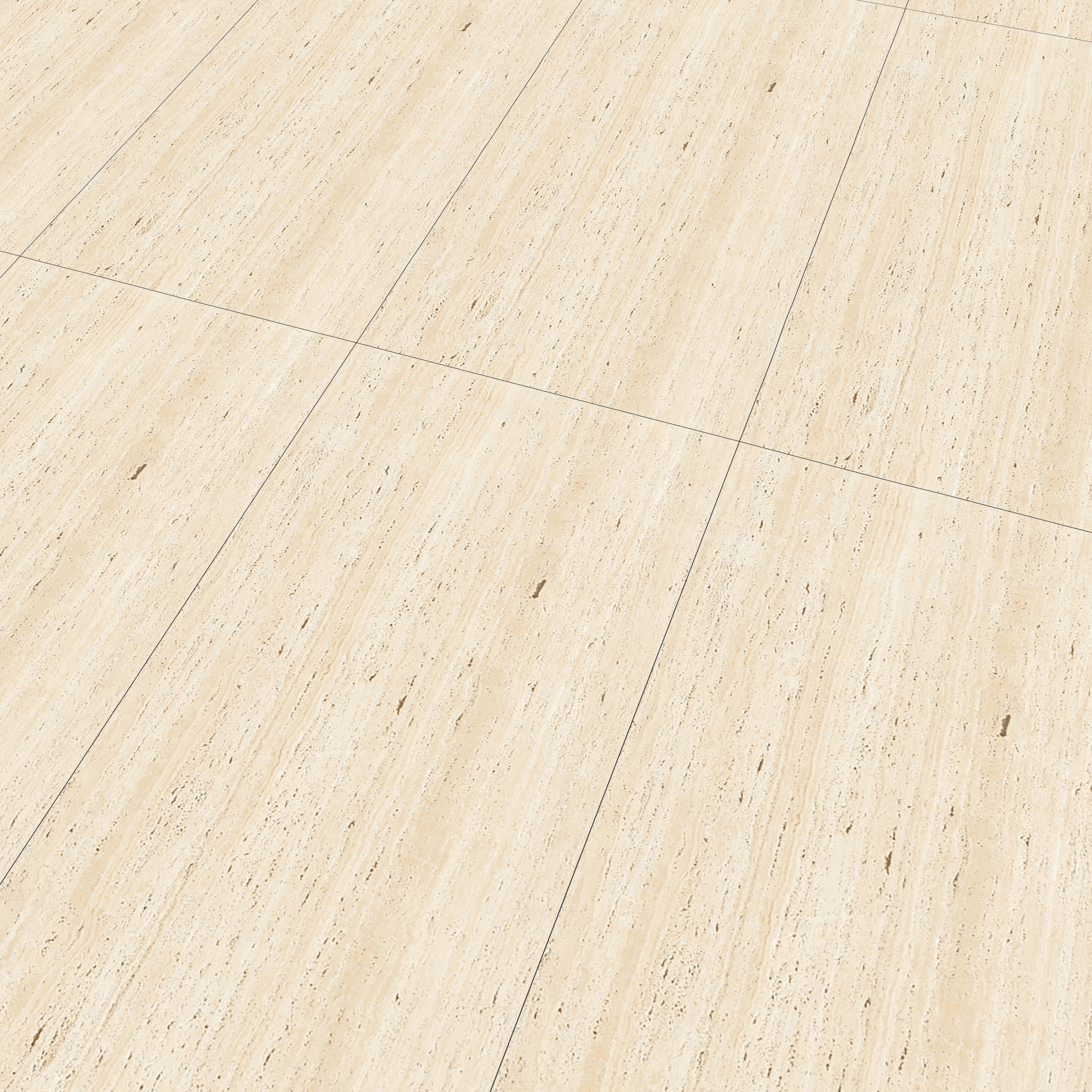 Natural Wall & Floor Tile TL 05337 C Aurelio Cream Travertino 4 ft x 2 ft Vitrified Carving Matte Finish - 9 mm | Suitable for Living Room, Bedroom, Feature / Accent Walls & Highlighter Wall (Sample)