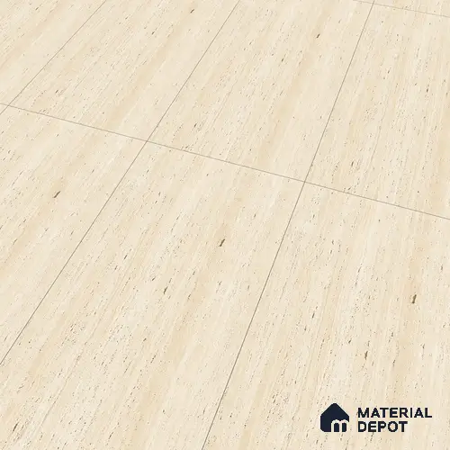 Natural Wall & Floor Tile TL 05337 C Aurelio Cream Travertino 4 ft x 2 ft Vitrified Carving Matte Finish - 9 mm | Suitable for Living Room, Bedroom, Feature / Accent Walls & Highlighter Wall