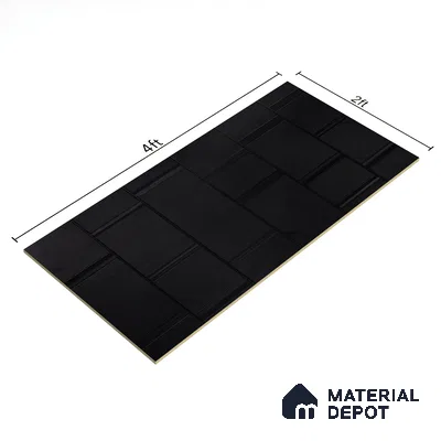 TL 00704 Nero Black Matte Finish 4 ft x 2 ft Full Body Vitrified Tile - 9 mm