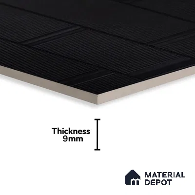 TL 00704 Nero Black Matte Finish 4 ft x 2 ft Full Body Vitrified Tile - 9 mm