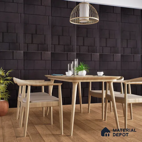 TL 00704 Nero Black Matte Finish 4 ft x 2 ft Full Body Vitrified Tile - 9 mm