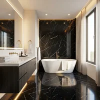 Nero Marquina Marble Tiles