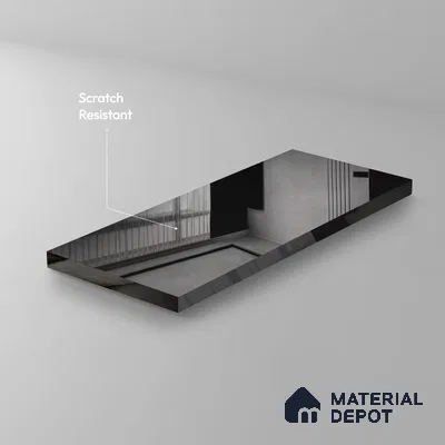 Ferrero 1B 0147 Charcoal Reflection 8 ft x 4 ft Mirror Series High Gloss Finish Acrylic Laminate - 1.5 mm (LM 01133) | Suitable for Kitchen Cabinets, Study Areas, Wardrobe