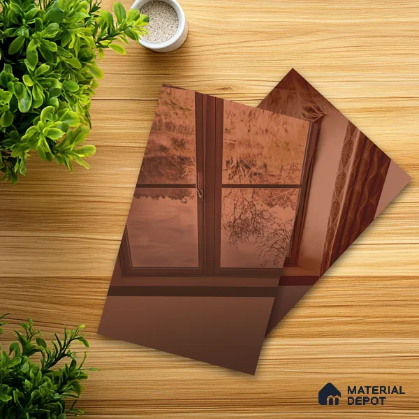 Ferrero 1B 0148 Peachy Reflect 8 ft x 4 ft Mirror Series High Gloss Finish Acrylic Laminate - 1.5 mm (LM 01134) | Suitable for Kitchen Cabinets, Study Areas, Wardrobe