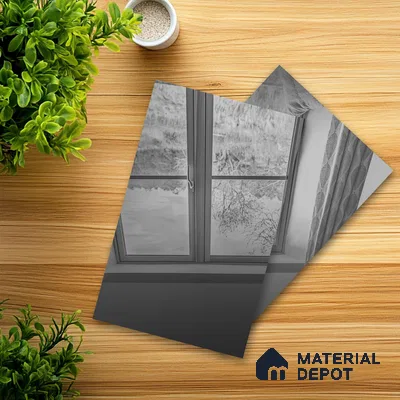 Ferrero 1B 0149 Grey Whisper 8 ft x 4 ft Mirror Series High Gloss Finish Acrylic Laminate - 1.5 mm (LM 01135) | Suitable for Kitchen Cabinets, Study Areas, Wardrobe