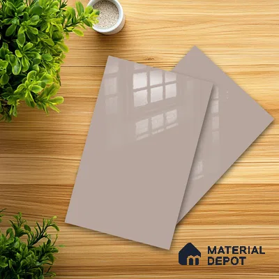 Ferrero 1B 0803 Dusty Taupe 8 ft x 4 ft Solid Series High Gloss Finish Acrylic Laminate - 1.5 mm (LM 01150) | Matching Edgeband Code - 803 | Suitable for Kitchen Cabinets, Study Areas, Wardrobe