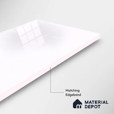 Ferrero 1B 0804 Lilac Frost 8 ft x 4 ft Solid Series High Gloss Finish Acrylic Laminate - 1.5 mm (LM 01151) | Matching Edgeband Code - 804 | Suitable for Kitchen Cabinets, Study Areas, Wardrobe