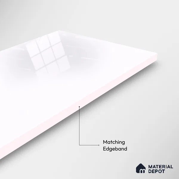 Ferrero 1B 0804 Lilac Frost 8 ft x 4 ft Solid Series High Gloss Finish Acrylic Laminate - 1.5 mm (LM 01151) | Matching Edgeband Code - 804 | Suitable for Kitchen Cabinets, Study Areas, Wardrobe