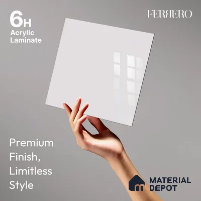 Ferrero 1B 0805 Pale Orchid 8 ft x 4 ft Solid Series High Gloss Finish Acrylic Laminate - 1.5 mm (LM 01152) | Matching Edgeband Code - 805 | Suitable for Kitchen Cabinets, Study Areas, Wardrobe
