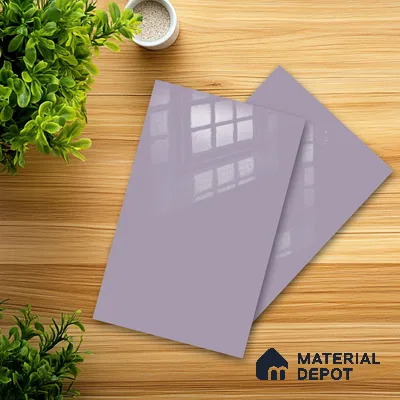 Ferrero 1B 0831 Lavender Lilac 8 ft x 4 ft Solid Series High Gloss Finish Acrylic Laminate - 1.5 mm (LM 01162) | Matching Edgeband Code - 831 | Suitable for Kitchen Cabinets, Study Areas, Wardrobe