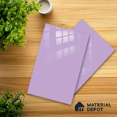Ferrero 1B 0832 French Lilac 8 ft x 4 ft Solid Series High Gloss Finish Acrylic Laminate - 1.5 mm (LM 01161) | Matching Edgeband Code - 832 | Suitable for Kitchen Cabinets, Study Areas, Wardrobe