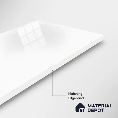 Ferrero 1B 0840 Blush Cloud 8 ft x 4 ft Solid Series High Gloss Finish Acrylic Laminate - 1.5 mm (LM 01136) | Matching Edgeband Code - 840 | Suitable for Kitchen Cabinets, Study Areas, Wardrobe