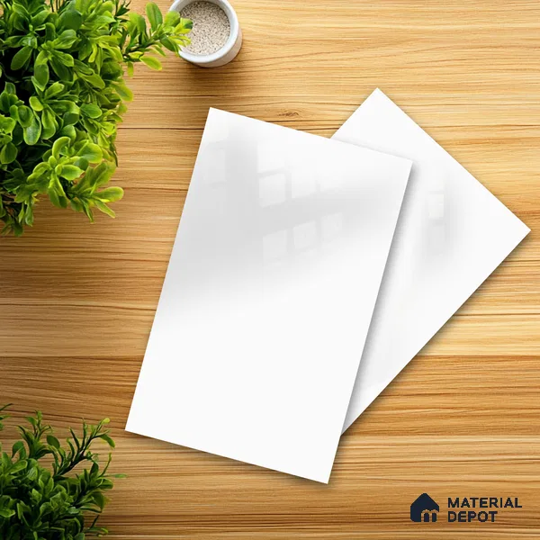 Ferrero 1B 0840 Blush Cloud 8 ft x 4 ft Solid Series High Gloss Finish Acrylic Laminate - 1.5 mm (LM 01136) | Matching Edgeband Code - 840 | Suitable for Kitchen Cabinets, Study Areas, Wardrobe