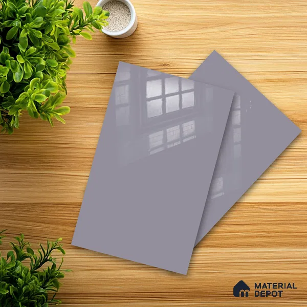 Ferrero 1B 0847 Muted Violet 8 ft x 4 ft Solid Series High Gloss Finish Acrylic Laminate - 1.5 mm (LM 01143) | Matching Edgeband Code - 847 | Suitable for Kitchen Cabinets, Study Areas, Wardrobe