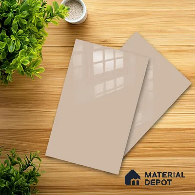 Ferrero 1B 0849 Earthy Sand 8 ft x 4 ft Solid Series High Gloss Finish Acrylic Laminate - 1.5 mm (LM 01145) | Matching Edgeband Code - 849 | Suitable for Kitchen Cabinets, Study Areas, Wardrobe