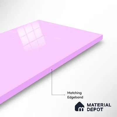 Ferrero 1B 0890 Electric Lavender 8 ft x 4 ft Solid Series High Gloss Finish Acrylic Laminate - 1.5 mm (LM 01160) | Suitable for Kitchen Cabinets, Study Areas, Wardrobe
