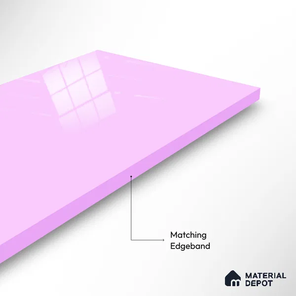 Ferrero 1B 0890 Electric Lavender 8 ft x 4 ft Solid Series High Gloss Finish Acrylic Laminate - 1.5 mm (LM 01160) | Suitable for Kitchen Cabinets, Study Areas, Wardrobe