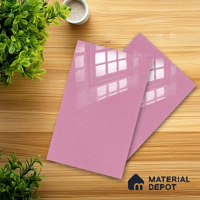 Ferrero 1B 0941 Rose Sparkle 8 ft x 4 ft Sparkle Series High Gloss Finish Acrylic Laminate - 1.5 mm (LM 01123) | Suitable for Kitchen Cabinets, Study Areas, Wardrobe