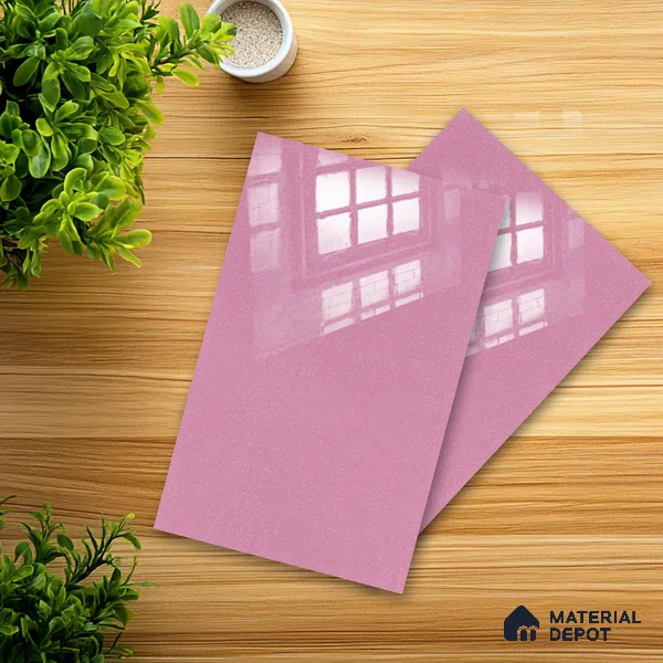 Ferrero 1B 0941 Rose Sparkle 8 ft x 4 ft Sparkle Series High Gloss Finish Acrylic Laminate - 1.5 mm (LM 01123) | Suitable for Kitchen Cabinets, Study Areas, Wardrobe