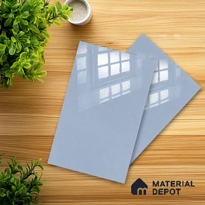 Ferrero 1B 0942 Frosted Blue 8 ft x 4 ft Sparkle Series High Gloss Finish Acrylic Laminate - 1.5 mm (LM 01124) | Suitable for Kitchen Cabinets, Study Areas, Wardrobe