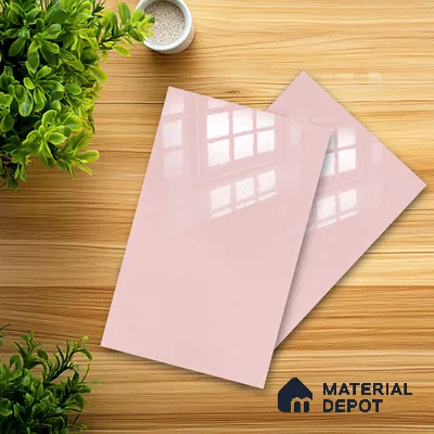 Ferrero 1B 0945 Peach Stardust 8 ft x 4 ft Sparkle Series High Gloss Finish Acrylic Laminate - 1.5 mm (LM 01127) | Suitable for Kitchen Cabinets, Study Areas, Wardrobe
