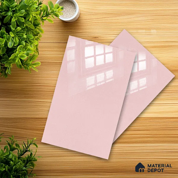 Ferrero 1B 0945 Peach Stardust 8 ft x 4 ft Sparkle Series High Gloss Finish Acrylic Laminate - 1.5 mm (LM 01127) | Suitable for Kitchen Cabinets, Study Areas, Wardrobe