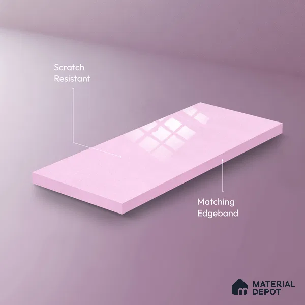 Ferrero 1B 0946 Lilac Spark 8 ft x 4 ft Sparkle Series High Gloss Finish Acrylic Laminate - 1.5 mm (LM 01128) | Suitable for Kitchen Cabinets, Study Areas, Wardrobe