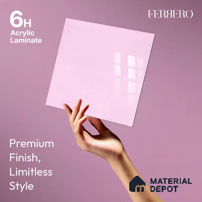 Ferrero 1B 0946 Lilac Spark 8 ft x 4 ft Sparkle Series High Gloss Finish Acrylic Laminate - 1.5 mm (LM 01128) | Suitable for Kitchen Cabinets, Study Areas, Wardrobe